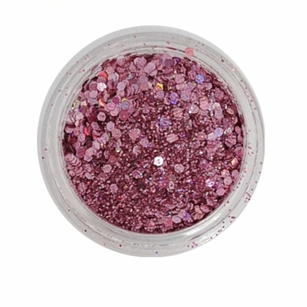 Pink Nail & Face Art Glitter